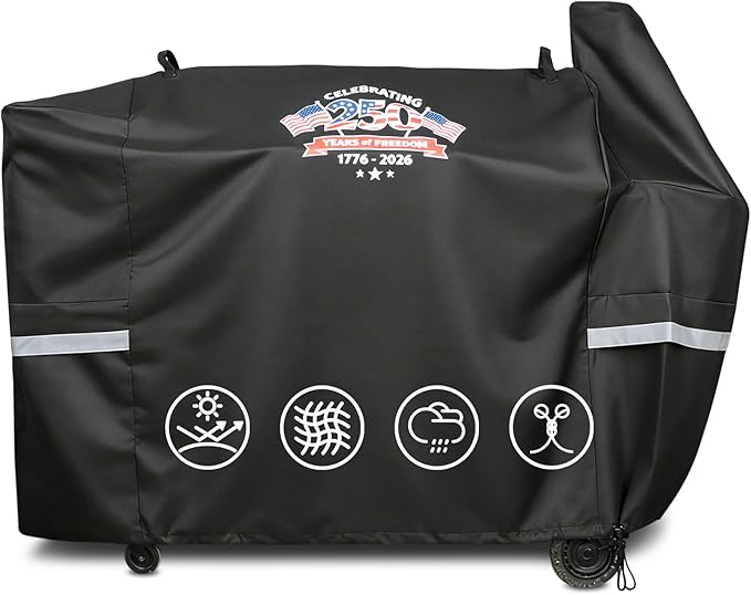 Grill Cover for Pit Boss Austin XL, Rancher XL, 1000 Series, 1100 Pro, 1150 Pro & Z Grills 1000 Series, Waterproof 600D Pellet Smoker Cover, 1776-2026 Patriotic Design
