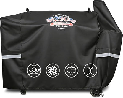 Grill Cover for Pit Boss Austin XL, Rancher XL, 1000 Series, 1100 Pro, 1150 Pro & Z Grills 1000 Series, Waterproof 600D Pellet Smoker Cover, 1776-2026 Patriotic Design