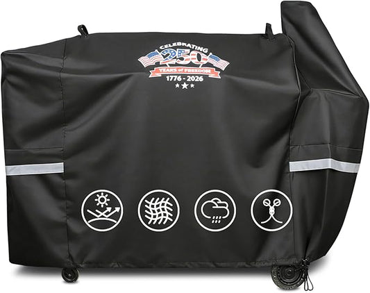 Grill Cover for Pit Boss Austin XL, Rancher XL, 1000 Series, 1100 Pro, 1150 Pro & Z Grills 1000 Series, Waterproof 600D Pellet Smoker Cover, 1776-2026 Patriotic Design