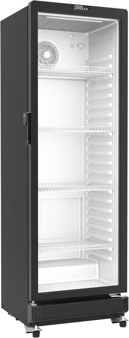 PremiumLevella Glass Door Display Refrigerator 12.0 cu ft Commercial Beverage Cooler Merchandiser