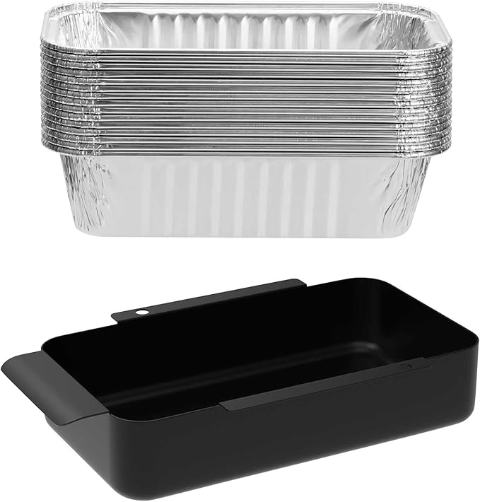 G416-0015-W1 Grill Grease Pan Replacement for CharBroil Performance Seires | For 463331221 463242716 463365021 9328812P06 G325-5703-W1 Grease Tray Cup with 10-Pack Aluminum Disposable Oil Drip Pan