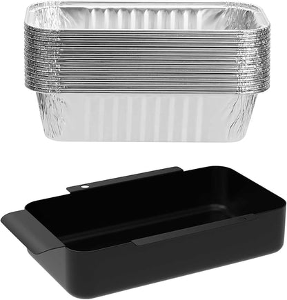 G416-0015-W1 Grill Grease Pan Replacement for CharBroil Performance Seires | For 463331221 463242716 463365021 9328812P06 G325-5703-W1 Grease Tray Cup with 10-Pack Aluminum Disposable Oil Drip Pan