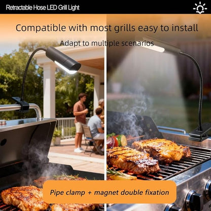 Adjustable Head Outdoor Cooking Light Barbecue Grilling Accessories Easy to Use