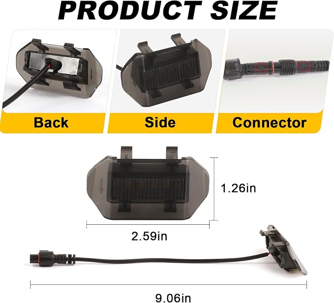 Amber Led Grill Grille Lights for 2024 2025 2026 Jeep Wrangler JL Jlu Sport | 6 in 1 upgraded Oem Jl Jlu grills light assembly