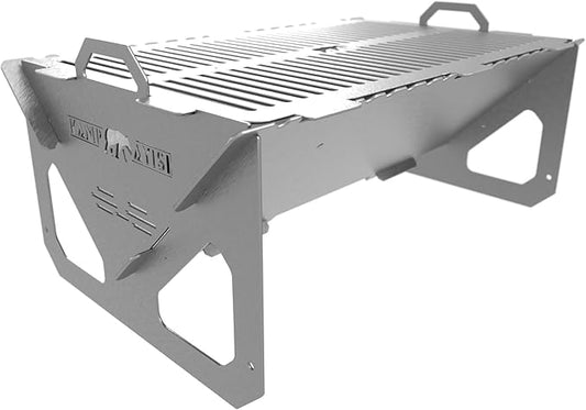 BBQ Grill Set | BBQ Grill with Stainless Steel Portable Instant Foldable Fire Set with Carrying Bag for Outdoor, Camping, Camp, Campfire (Easy Grill)