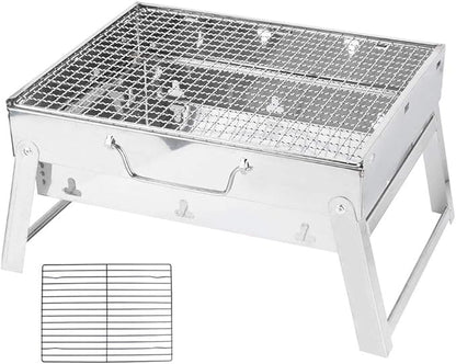 BBQ Grill Outdoor Stainless Steel BBQ - Easy to Use Charcoal Grill No Rust for Barbecue Kebab for Japanese Barbecue 35x27x20cm