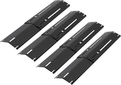GEEKHOM Stainless Steel Grill Heat Plates - Adjustable Replacement Parts for Gas Grills, Durable and Easy to Install - Ideal for Outdoor BBQ and Cooking (Black)
