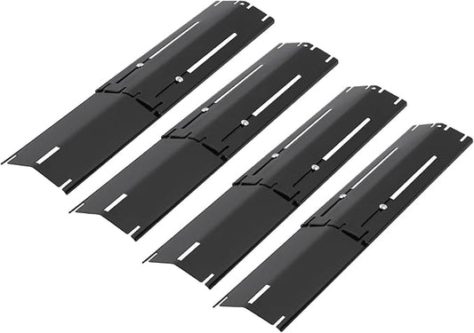 GEEKHOM Stainless Steel Grill Heat Plates - Adjustable Replacement Parts for Gas Grills, Durable and Easy to Install - Ideal for Outdoor BBQ and Cooking (Black)