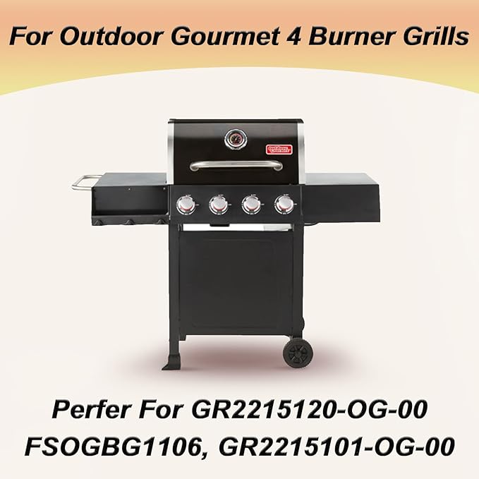 Grill Replacement Parts for Outdoor Gourmet 4 Burner Gasgrill, Heat Plates Shield Tents & Burner for GR2215120-OG-00 FSOGBG1106 GR2215101-OG-00 GR2215120OG00 GR2215101OG00, Grill Kits UFHP2 Heat Tent