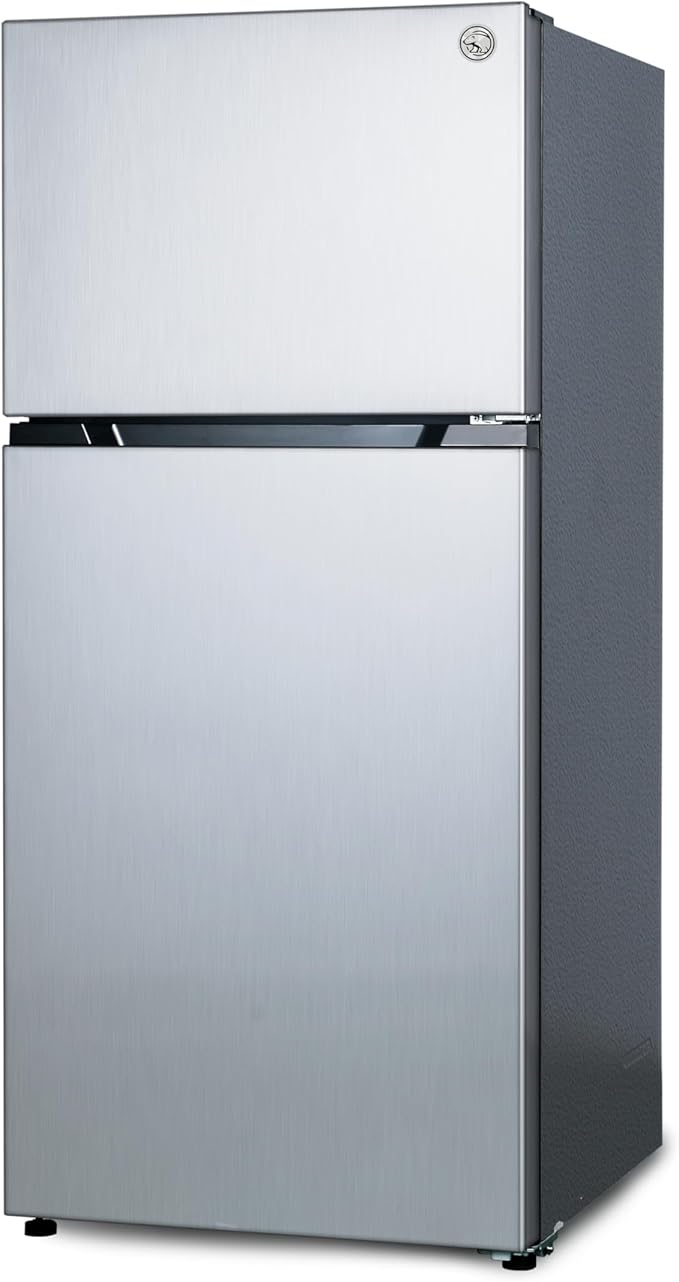 Commercial Cool 20 Cu. Ft. Top Mount Refrigerator with Freezer, 2-Door Refrigerator with Top Freezer and Adjustable Temperature Control, Ice Maker Ready, Energy Star Certified, Stainless Look | 2-Door Refrigerator with Top Freezer, Adjustable Temperatu...