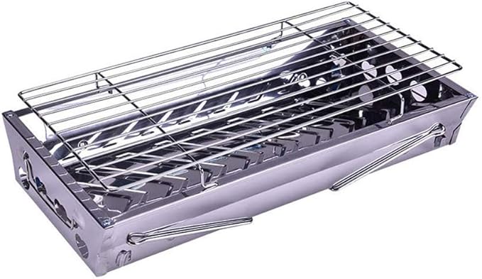 Stainless Steel BBQ Grill Charcoal Stove Portable Folding Barbecue Rack Outdoor Cooking Tool
