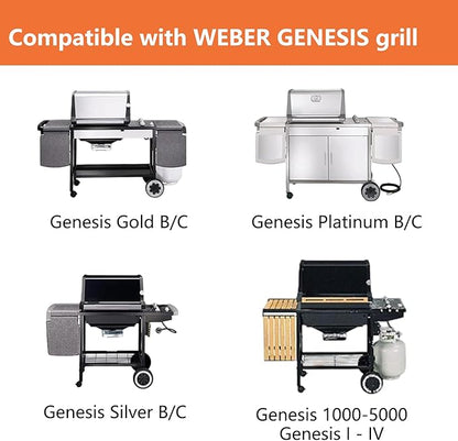Hongso 17.5" Crill Grates for Weber Spirit e310, Weber Spirit 300 and Spirit II 300, Spirit E & S 310 315 320 330, Spirit 700, Genesis Gold & Silver B/C 1000-5000 Gas Grill, Cast Iron, Parts 7638 7639