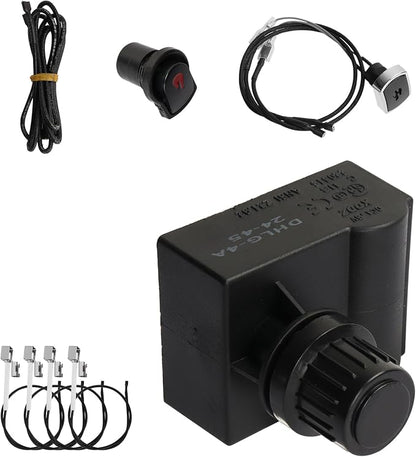 G511-0055-W1 4-Outlets Grill Igniters for Charbroil Electronic Ignition Module Replacement Kit w/Wires and 2 Push Buttons for Charbroil Surefire Ignition Systems