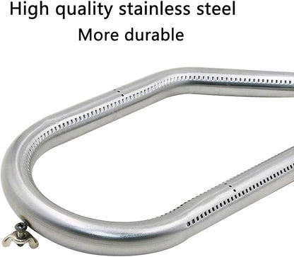Hisencn Repair Parts for Costco Kirkland 720-0108, Nexgrill 720-0011, 720-0047-U Gas Grills, Replacement Stainless Steel Burner Tube, Heat Plate Tent, Temp Gauge Heat Indicator 22551, NGB1, NGSHP3