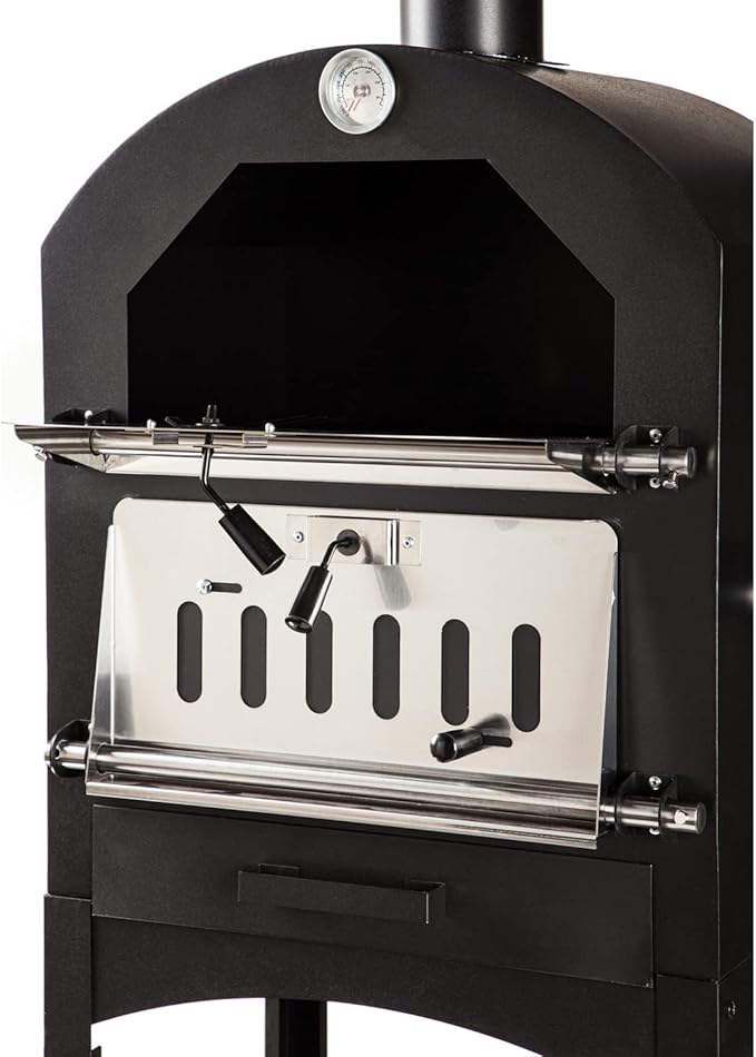 Evergreen Charcoal Grill/Oven- 25.39 x 61.42 x 19.68 Inches Outdoor Safe and Weather Resistant for Outdoor Dining and Heating