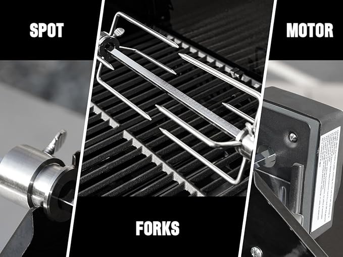 Monument Grills Denali Series, 6-Burner Convertible Natural Gas Smart bbq Grill Stainless Steel Denali 605 with Rotisserie Kit (Without Conversion Kit)