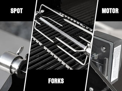 Monument Grills Denali Series, 6-Burner Convertible Natural Gas Smart bbq Grill Stainless Steel Denali 605 with Rotisserie Kit (Without Conversion Kit)