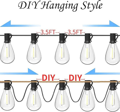 REEMEER 200FT Outdoor String Lights, Ultra Long Waterproof 60+2 Shatterproof Bulbs Led Outside Patio Lights for Porch Deck Garden Backyard Balcony Wedding Party Decor