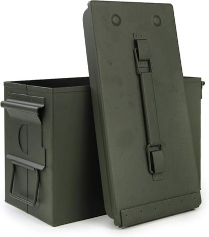 GUGULUZA Metal Ammo Can 30 50 Cal, Waterproof Airtight Ammo Containers Case | Heavy-Duty Ammunition Storage Case Military Container, Lockable Box w/Flip Top for Long-Term Storage Bullet, 30Cal and 50 Cal