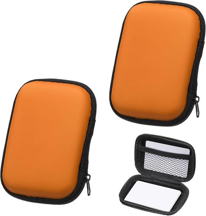 2Pcs Card Game Case, Soft Cloth Playing Waterproof Card Storage Travel Game Case Compatible for Outdoor Gaming Camping, Orange