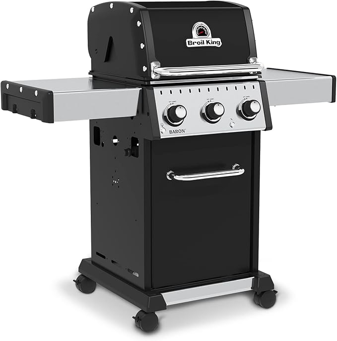 Broil King 874214 Baron 320 Pro, Liquid Propane (LP), Stainless Steel, Black