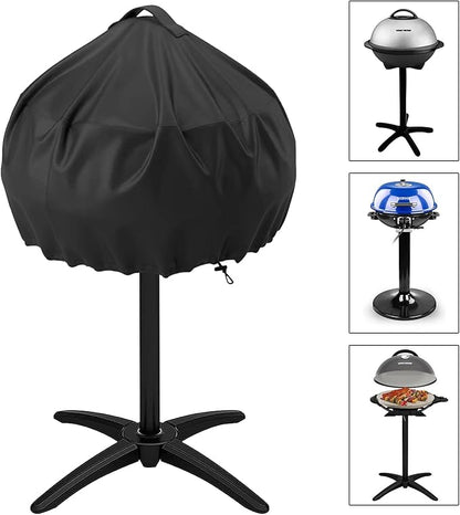 Grill Cover for George Foreman and Cuisinart,Outdoor/Indoor Electric Grills Cover,Waterproof BBQ Round Grill Cover-20x18 Inch