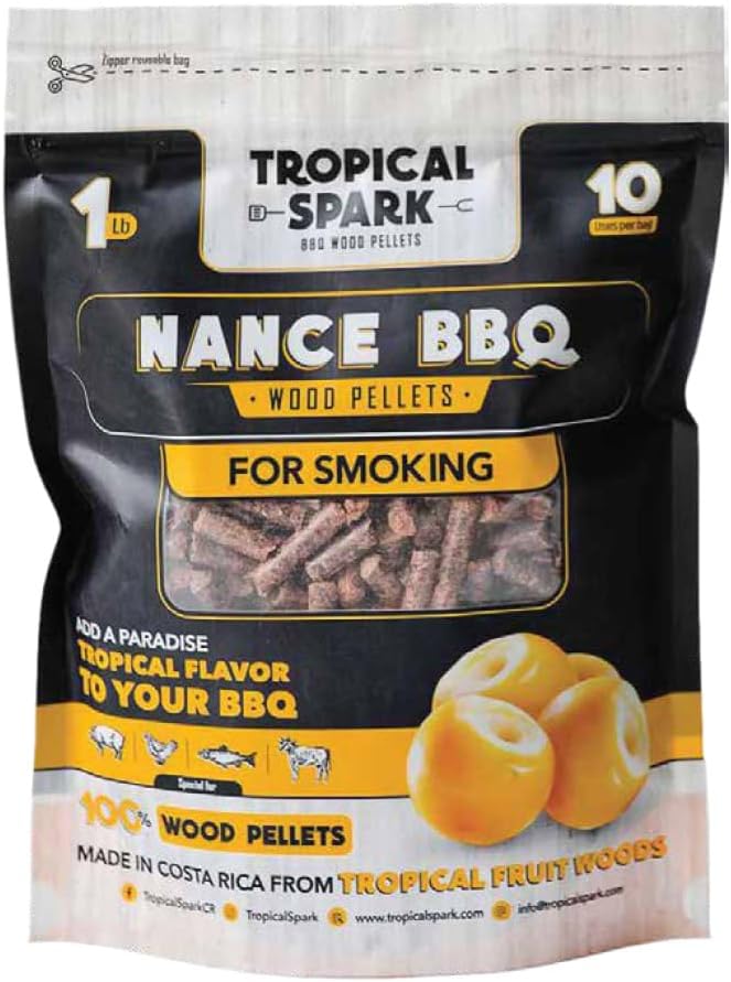 Wood Pellets | Perfect for BBQ, Smoking, Grilling, Bake, Roast, Braise | Premium 100% All-Natural | Nance Wood | 1 lb. Bag