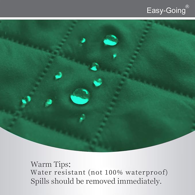 Easy-Going Reversible Couch Cover, Recliner 22 in, Green/Christmas Red | Machine Washable Slipcover For Dogs, Water Resistant Furniture Mat For Living Room, Non-Slip Sofa Cover, Pet Friendly