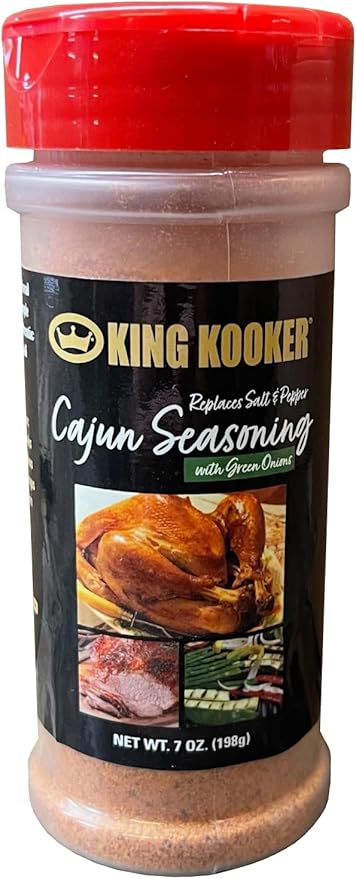 King Kooker Deep Fried Turkey Seasoning Pack - King Kooker Garlic Butter with Herbs Injectable Marinade-16 oz., Cajun Seasoning- 7 oz., 1 oz. Marinade Injector