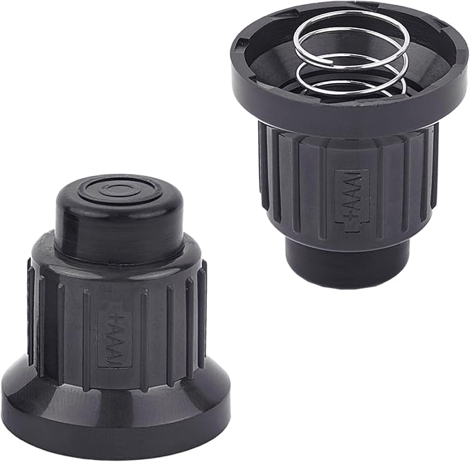 2-Pack AAA Ignitor Cap for Gas Grill and Fire Pit Starter Repair | push button cover with steel spring for BBQ spark generator;screw-on spare for worn knobs,0.708in (18mm) mounting Thread