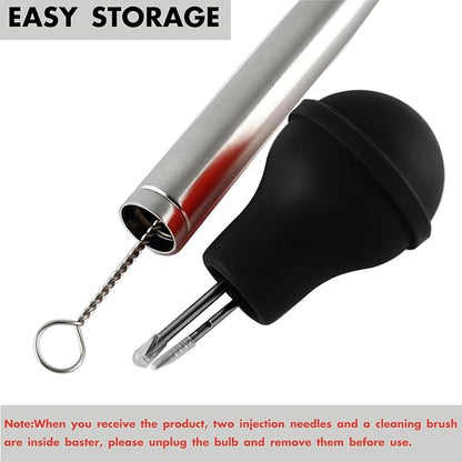 Turkey Baster Syringe Turkey Injector Cooking Seasoning Pump Commercial Grade Roast Duck Turkey Roast Cream Pump