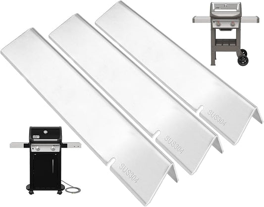 3400301 Flavorizer Bars for Weber Spirit GS4 Spirit II/I 200 SER E215 S210 E220 Grill Accessories Webber Spirit 2 Grill Parts Replacement 7635 67045 69796 GS4 Burner Covers 15.3", 304 Stainless Steel