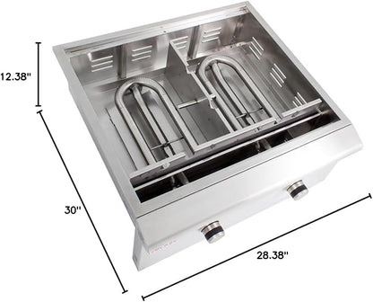 Blaze Grills Premium LTE 30-Inch Built-In Propane Griddle – Stainless Steel Flat Top with 36,000 BTUs, LED Control Knobs & Push-and-Turn Ignition