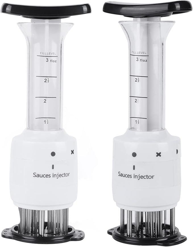 Meat Injector Professional Stainless Steel Marinade Seasoning Tool for Quick Flavor and Tenderizing, for Kitchen Accessory