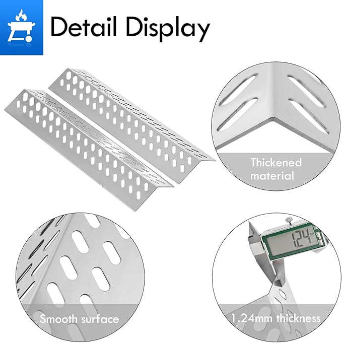 Built in 4 Burner 30 Inch Grill Replacement Parts for Bull Angus Cal Flame Lion Angus Outlaw 47629 47628 26038 26039 Drop in Grill 16631 Flame Tamer Flavor Bars 16521 Heat Plate Shields