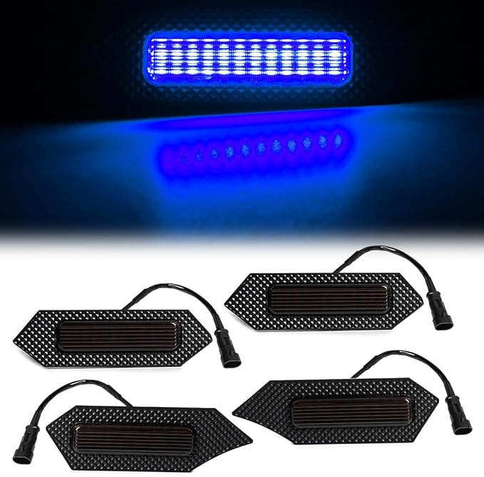 Grill Light For Tacoma TRD Off-Road 2024 2025, Smoked Shell Blue LED Front Grille Lights Fit For Tacoma Pre Runner/Sport