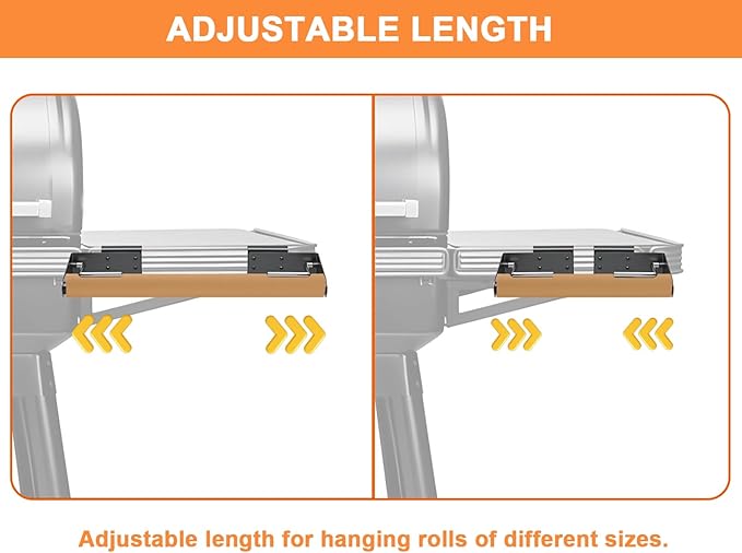 BAC644 Paper Towel Roll Holder for Traeger Grills P.A.L. Pop-And-Lock Roll Rack, Traeger Ironwood, Timberline, Flatrock Grills, BAC614 Adjustable Holder &BAC643 Hook for Traeger Pal Accessories