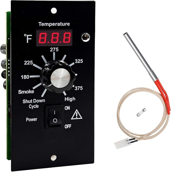 Digital Thermostat Controller Replacement for Traeger Wood Pellet Grills,Fits BAC236, BAC365, BAC283 Control Board,Compatible with Bronson 20, Pro 22/34, Texas Elite 34, Lil Tex,with Hot Rod Ignitor