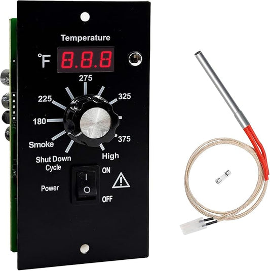 Digital Thermostat Controller Replacement for Traeger Wood Pellet Grills,Fits BAC236, BAC365, BAC283 Control Board,Compatible with Bronson 20, Pro 22/34, Texas Elite 34, Lil Tex,with Hot Rod Ignitor