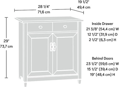 Sauder Edge Water Utility Stand, Versatile Storage Solution, Ideal Home Storage Cabinet - Estate Black Finish