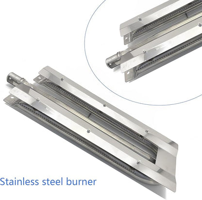 21-7/8" Stainless Steel U Shaped and 24" Straight Burner BBQ Replacement Parts for Viking Burners VGBQ 30 in T, VGBQ 41 in T, VGBQ 53 in T Series Gas Grill