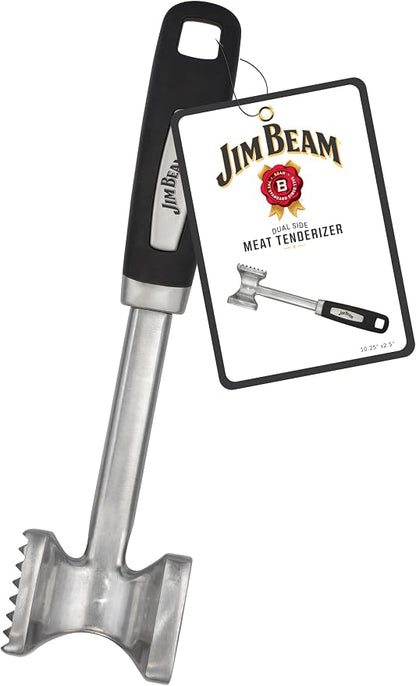 Jim Beam Heavy Duty Construction Meat Tenderizer with Soft Grip Handle, Medium.