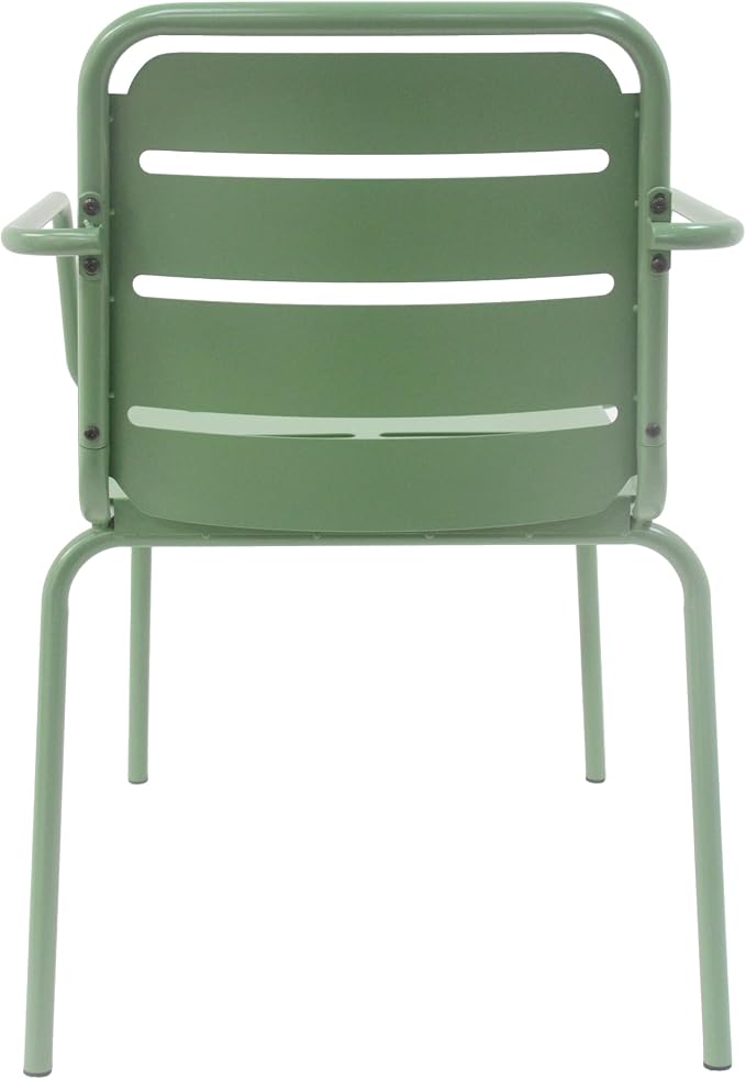 Christopher Knight Home Jodi Outdoor Bistro Set, 3-Piece Bistro Table and Chairs Set of 2, Patio Furniture Set with Iron Frame, Patio Conversation Set for Poolside/Garden Cafeteria, Matte Green