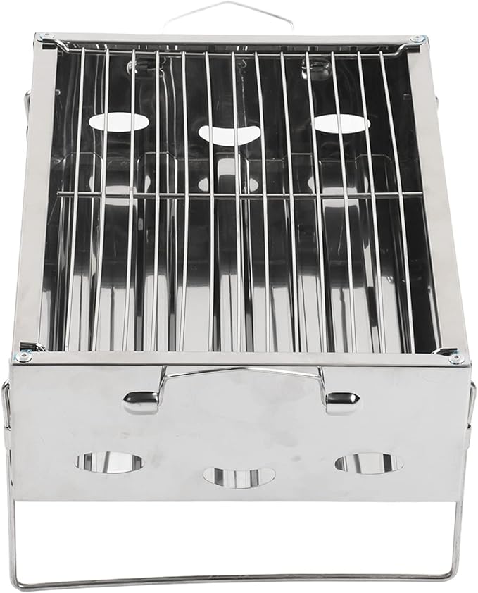 Portable Charcoal Grill, Foldable Stainless Steel Grill for Outdoor Picnic Cooking