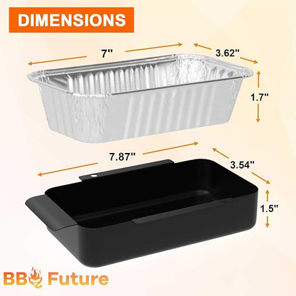 G416-0015-W1 Grill Grease Pan Replacement for CharBroil Performance Seires | For 463331221 463242716 463365021 9328812P06 G325-5703-W1 Grease Tray Cup with 10-Pack Aluminum Disposable Oil Drip Pan