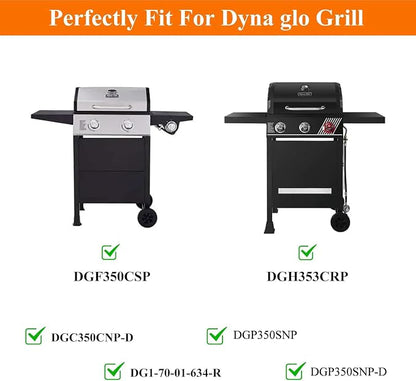 Grill Replacement Parts for Dyna Glo 2&3 Burner DGH353CRP | Heat Plate Shields, Grill Grates & Stainless Steel Burner Tubes for DGF350CSP, DGF350CSP-D, DGH353CRP-D Grills