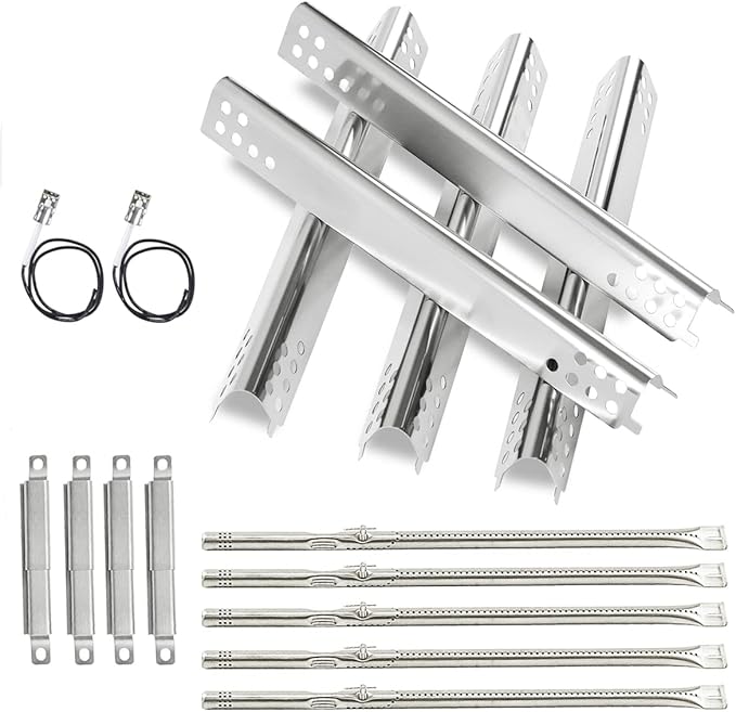 Grill Repair Parts Kit for Charbroil Performance 5 Burner463347519 463275517 463347518 463243519 463373019 463243518 463373319 463275717, G470-5200-W1, G470-0004-W1 Heat Plates Burner Tube 5 Burner