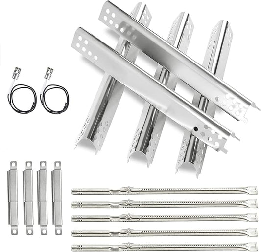 Grill Repair Parts Kit for Charbroil Performance 5 Burner463347519 463275517 463347518 463243519 463373019 463243518 463373319 463275717, G470-5200-W1, G470-0004-W1 Heat Plates Burner Tube 5 Burner