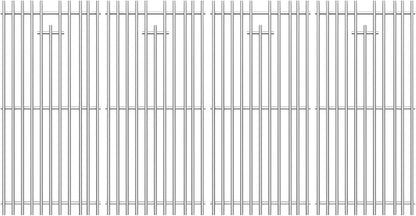BBQ-PLUS RJC008P Grill Grates Replacement Parts for RCS 32" Premier RJC32A, Blaze 3/4/5 Burner BLZ-4LTE2-NG BLZ-32-034, Stainless Steel Cooking Grids for Summerset Sizzler 32" Grills, 4 Pack