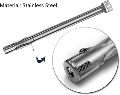Hongso 15 3/8" Tube Burner Kit for Kenmore Sears 119.16311800 119.16658010 | Grill Parts for 119.16433010 119.16658011, Outdoor Gourmet BQ06W1B, Members Mark Part, Lowes Grills, Stainless Steel, 4-Pack